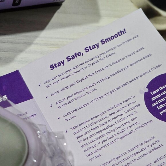 Bleame ✦ Crystal Hair Eraser ✦ NanoCrystalline Painless Body Hair Removal Tool - Picture 5 of 11